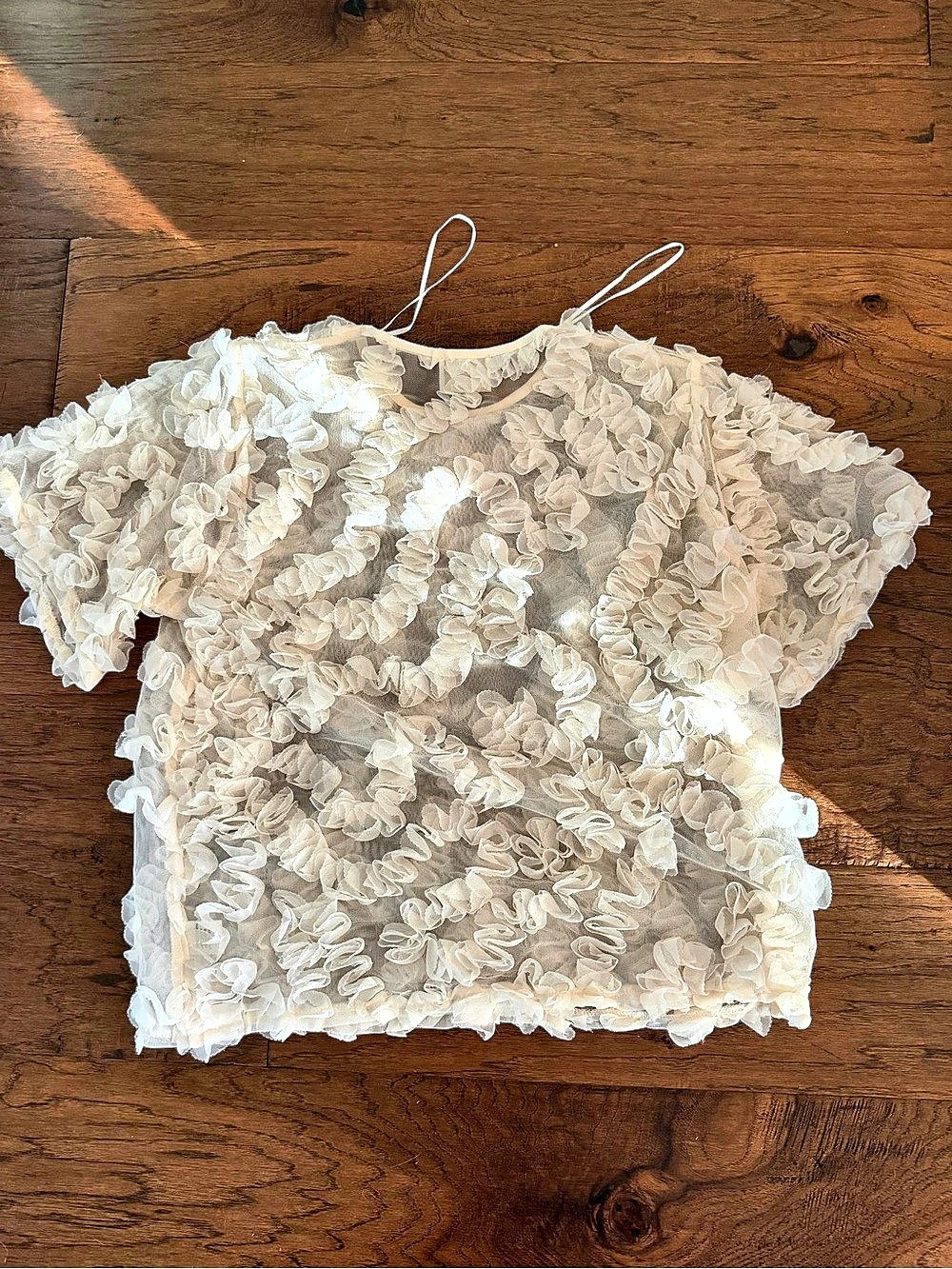 white floral top